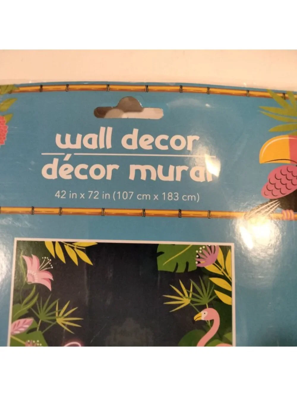 Pink Flamingo Wall Door Mural Summer Vibes 42 x 72 inch Beach Tropical Coastal